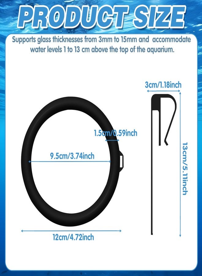 CYUXING Clip On Fish Feeding Ring for Fish Tank, Non-Shedding Food Holder, Fits 3-15mm Glass, Keeps Floating FishFood in Place, Great for Betta and Rimless Tanks - Image 2